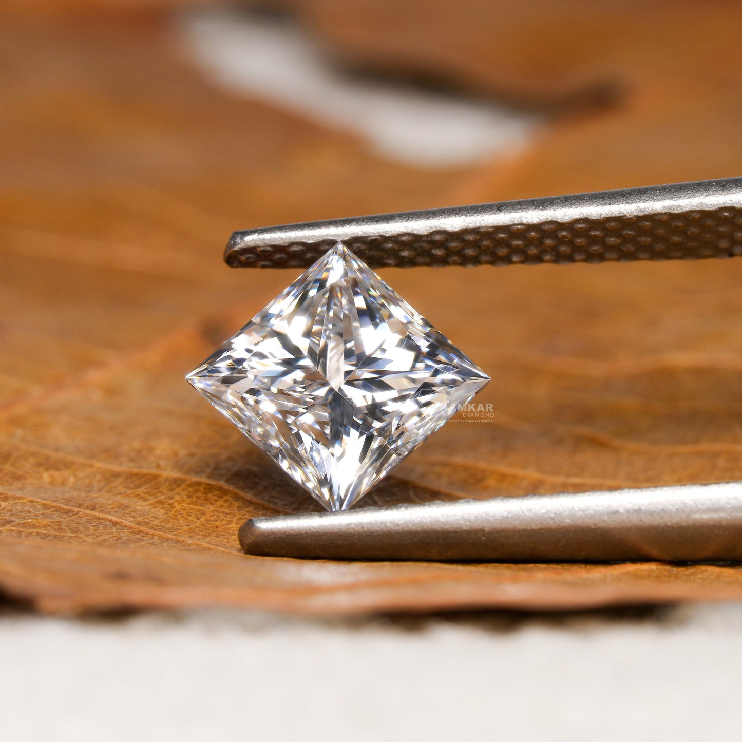 IGI Certified Princess Cut Engagement Ring  Lab Grown Diamond