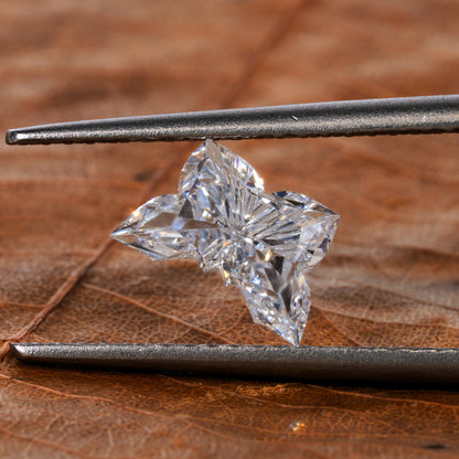 Brilliant Butterfly Cut Diamond,EF Color Lab Grown Diamond,1.00Ct Butterfly Antique Diamond For Pendant,CVD Diamond For Anniversary Gift