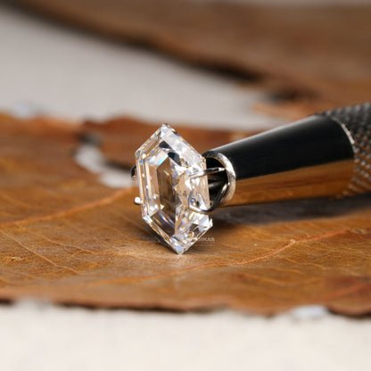 Long Hexagon Cut Lab Grown Diamond | Loose Fancy Diamond