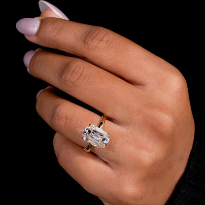 5ct Cushion Cut Lab Diamond Ring – Hidden Halo Engagement