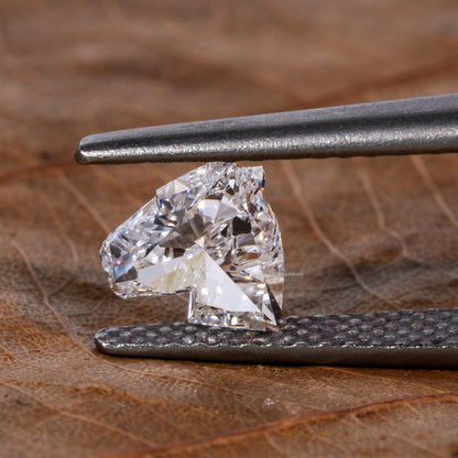 Horse Head Shape Lab Grown Diamond, Fancy Shape Man Made Diamond,1.00 Ct Horse Head Diamond for Unisex Pendant,Loose Diamond For Earring