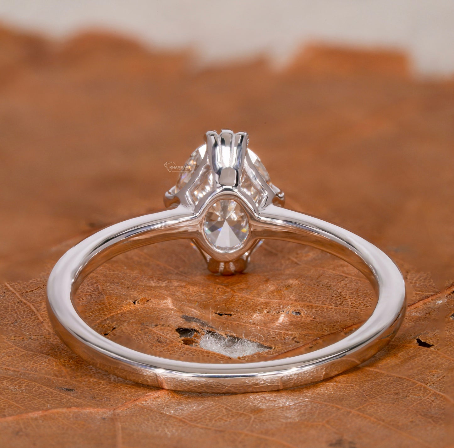 Oval Lab Grown Diamond Solitaire Wedding Ring for Women