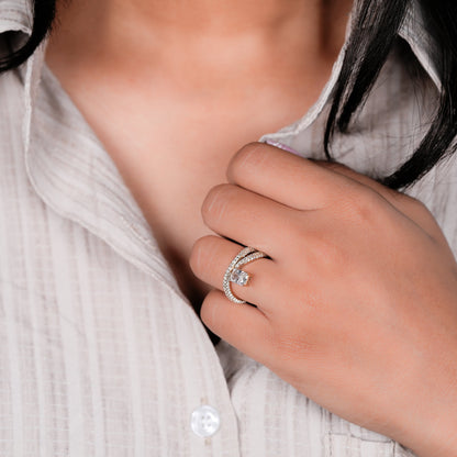 IGI Certified 1CT Radiant Cut Lab Diamond Engagement Ring