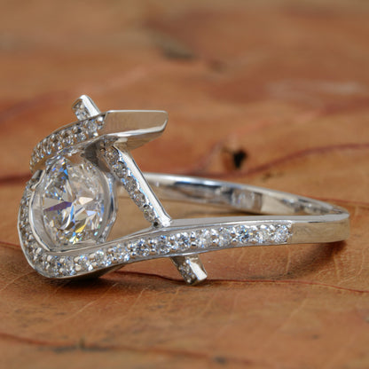 1CT Round Brilliant Lab Diamond Proposal & Promise Ring
