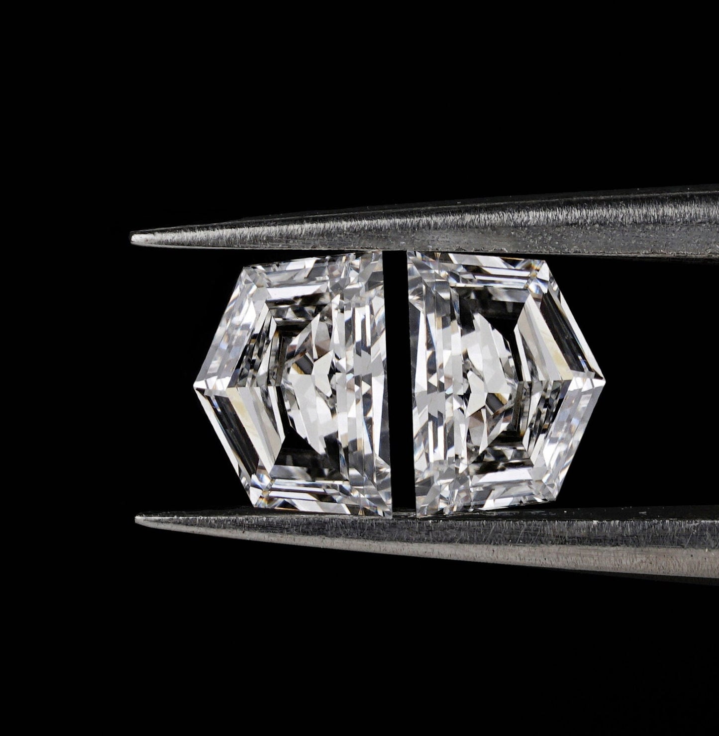 Cadillac Step Cut Labgrown Diamonds Pair For Engagement Ring For Solitaire Studs For Side Stone Diamond For Customization