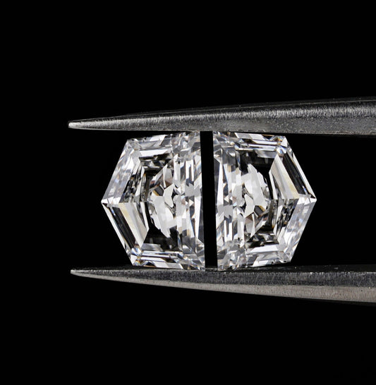 Cadillac Step Cut Labgrown Diamonds Pair For Engagement Ring For Solitaire Studs For Side Stone Diamond For Customization
