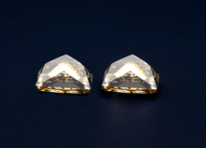Princess Cut Yellow Lab Grown Diamond Pair | Loose Diamonds for Earrings & Rings