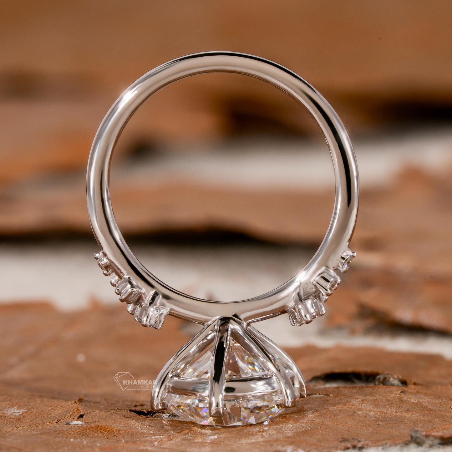 3.50CT Round Lab Diamond Snowdrift Wedding Ring For Women