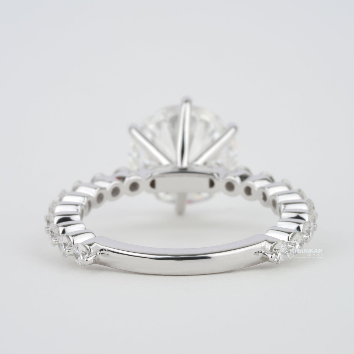 3 CT Round Lab Grown Diamond Halo Engagement Ring in White Gold