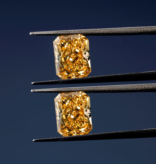 Radiant Yellow Colored Lab Diamonds Yellow Loose Diamond For Wedding Ring Conflict free Diamond Certifies Gift For Her Fancy Colored Diamond