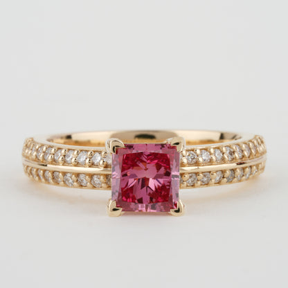 Pink Princess Cut Lab Grown Diamond Wedding Jewelry for Her