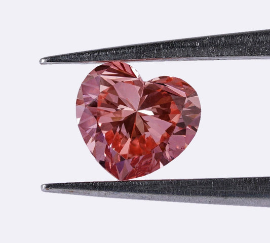 Heart Pink Colored Lab created Diamond Loose Diamond For Engagement Ring Heart Diamond For Love necklace For Custom Diamond Ring For Her