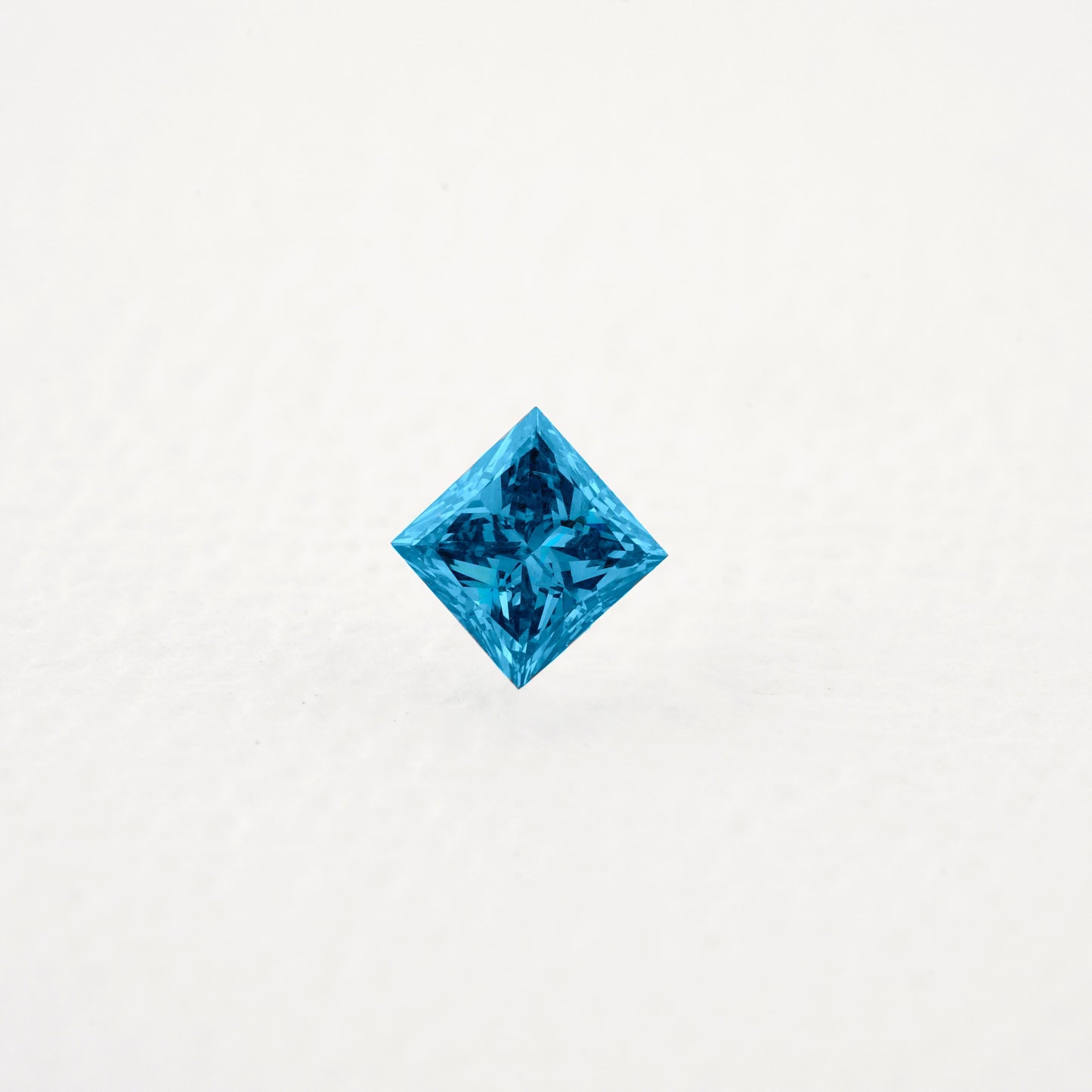 Princess Lab Grown Blue Colored Diamond IGI Certified Diamond Blue Colored Lab Created Diamond 14K White gold Princess Diamond ring