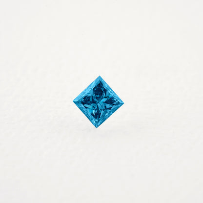 Princess Lab Grown Blue Colored Diamond IGI Certified Diamond Blue Colored Lab Created Diamond 14K White gold Princess Diamond ring