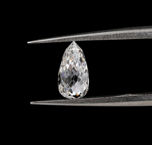 Briolette Lab Grown Diamond For Solitaire Studs HPHT Lab Created Diamond For Drop Earring  For Hoop Diamond Earring For Customization