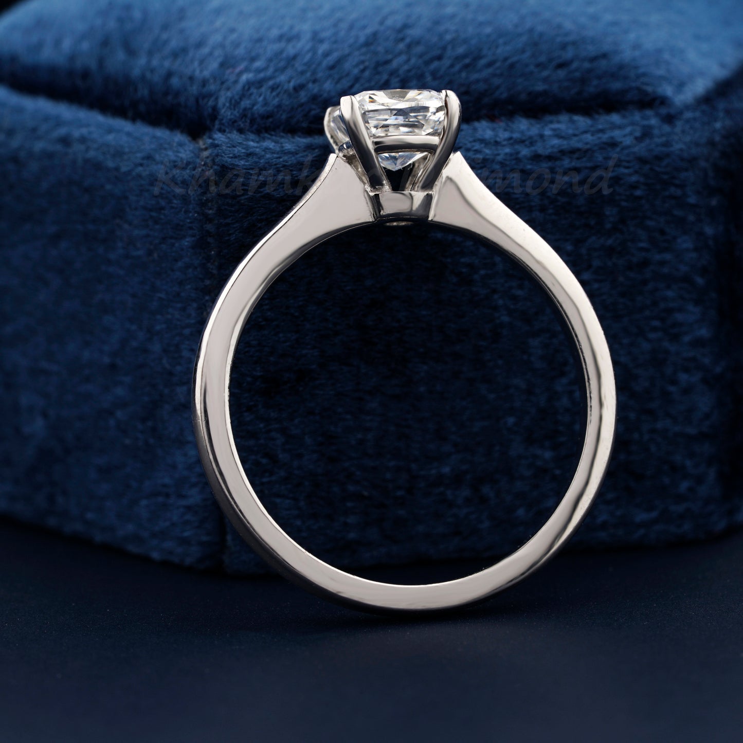 Cushion Cut Lab Diamond Solitaire Engagement Ring – Anniversary Gift for Her