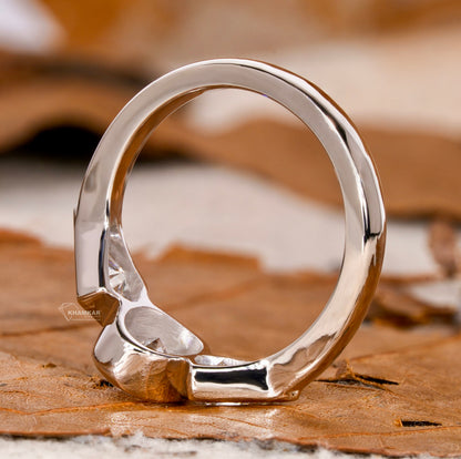 Oval Lab Diamond Three Stone Engagement RingHer
