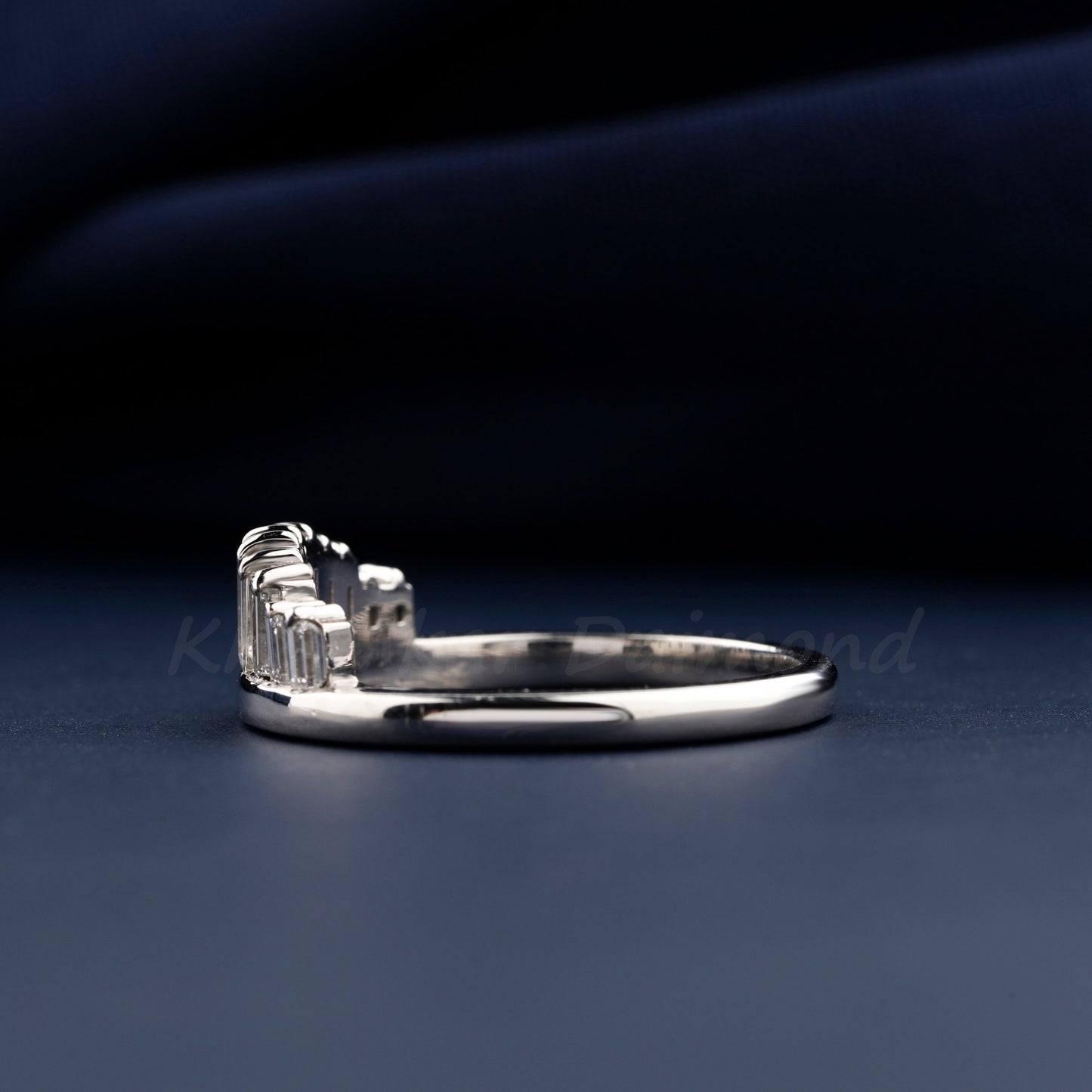 Baguette Cut Lab Diamond Ring | Bridal Wedding Band