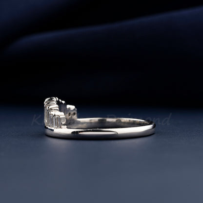 Baguette Cut Lab Diamond Ring | Bridal Wedding Band