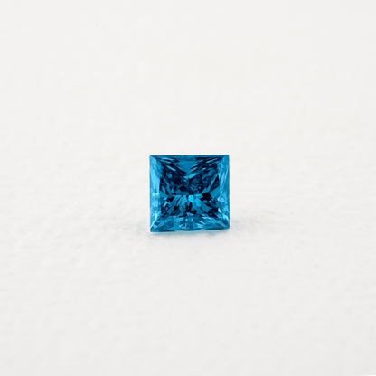 Princess Lab Grown Blue Colored Diamond IGI Certified Diamond Blue Colored Lab Created Diamond 14K White gold Princess Diamond ring