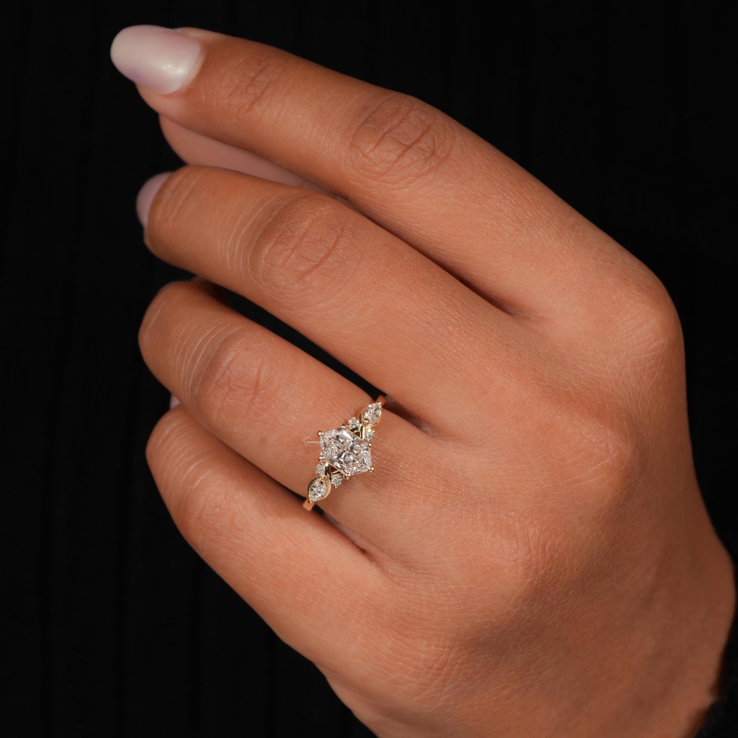 1.00 Ct Dutch Marquise Cut Diamond Engagement Ring,Lab Grown Diamond Wedding Ring,IGI Certified,Antique Cut Diamond,Anniversary Ring For Her