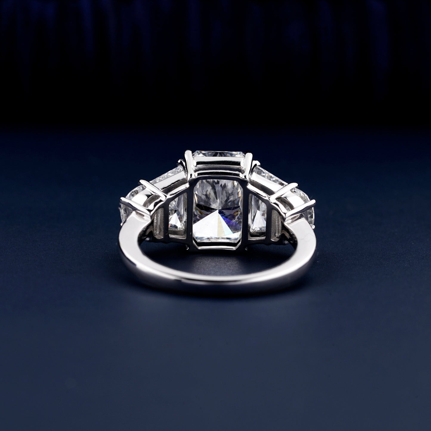 Radiant Cut Lab Grown Diamond Five Stone Engagement Ring