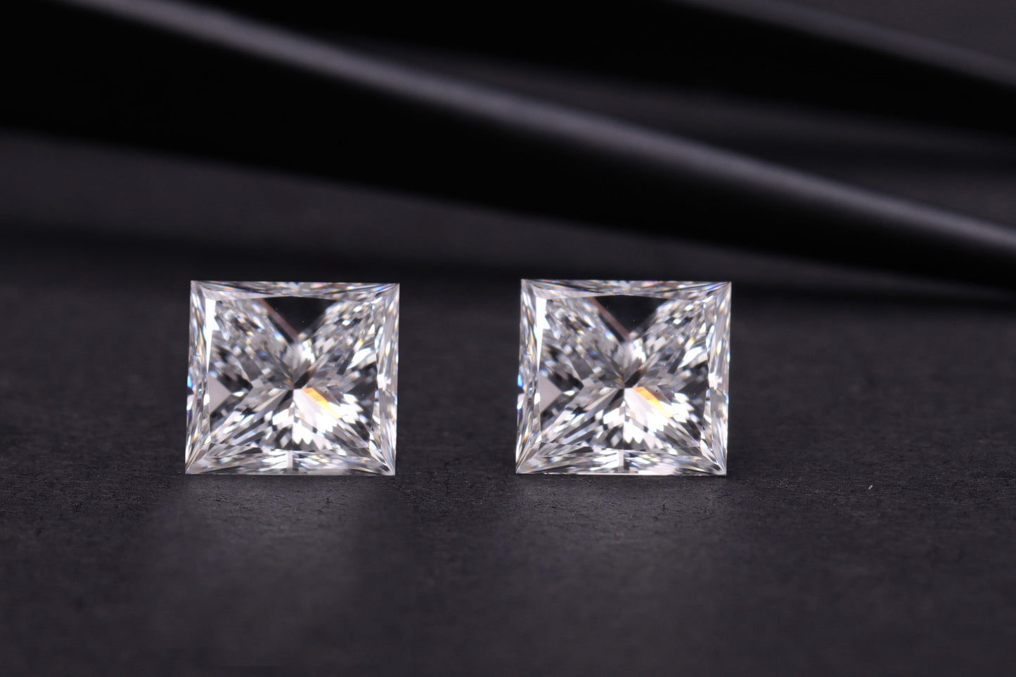 Princess Cut Lab grown Diamond CVD-HPHT Diamond Pair For Earring Studs D-E Color Loose Diamond For Anniversary Gift Fancy Cut Diamond