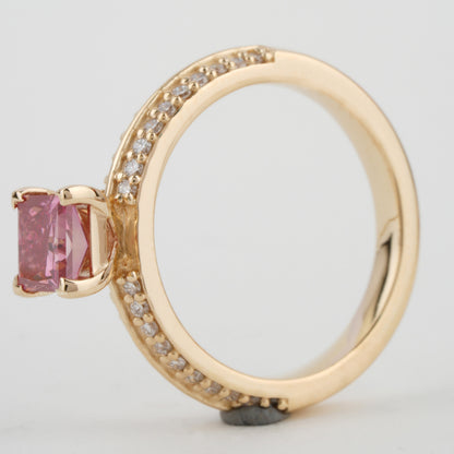 Pink Princess Cut Lab Grown Diamond Wedding Jewelry for Her