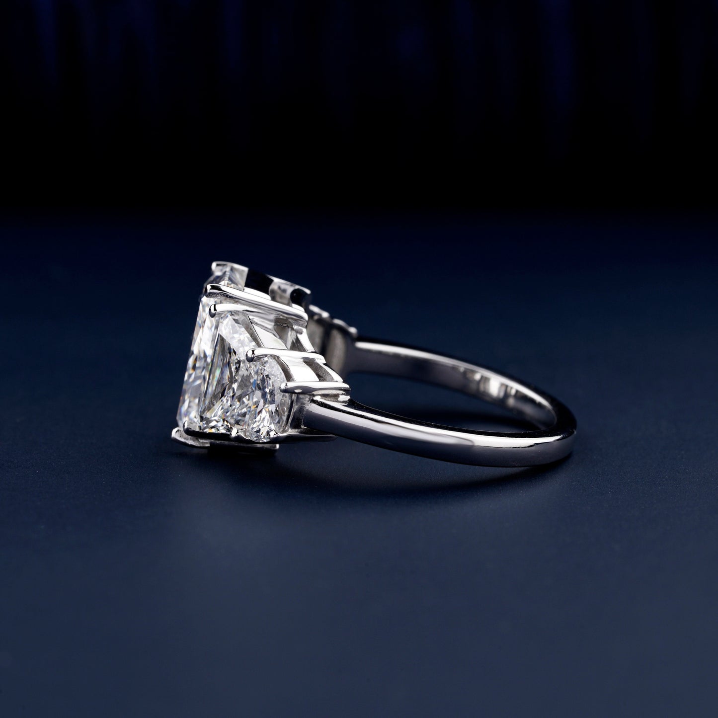 Radiant Cut Lab Grown Diamond Five Stone Engagement Ring