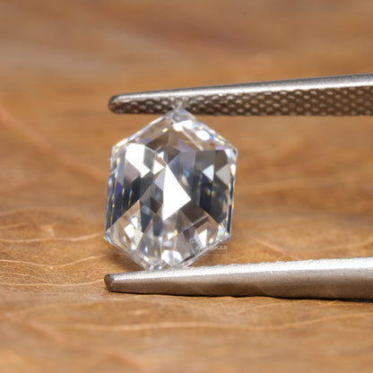 Long Hexagon Cut Lab Grown Diamond | Loose Fancy Diamond