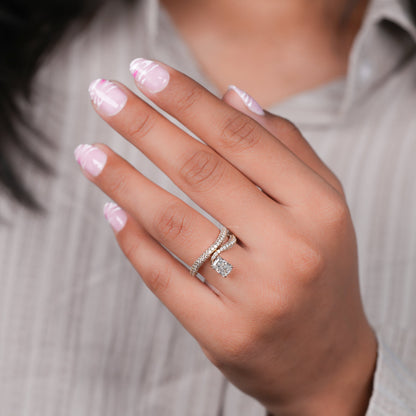 IGI Certified 1CT Radiant Cut Lab Diamond Engagement Ring