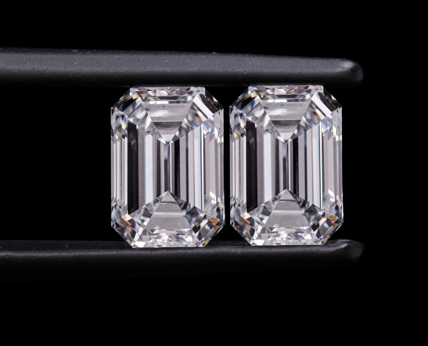 Emerald Cut Lab grown Diamond Pair For Wedding Earring Studs D-E Color Loose Diamond For Engagement Ring Conflict Free Diamond Pair