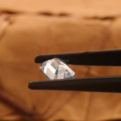 CT Emerald Cut Fancy Blue Lab Diamond | Engagement Ring