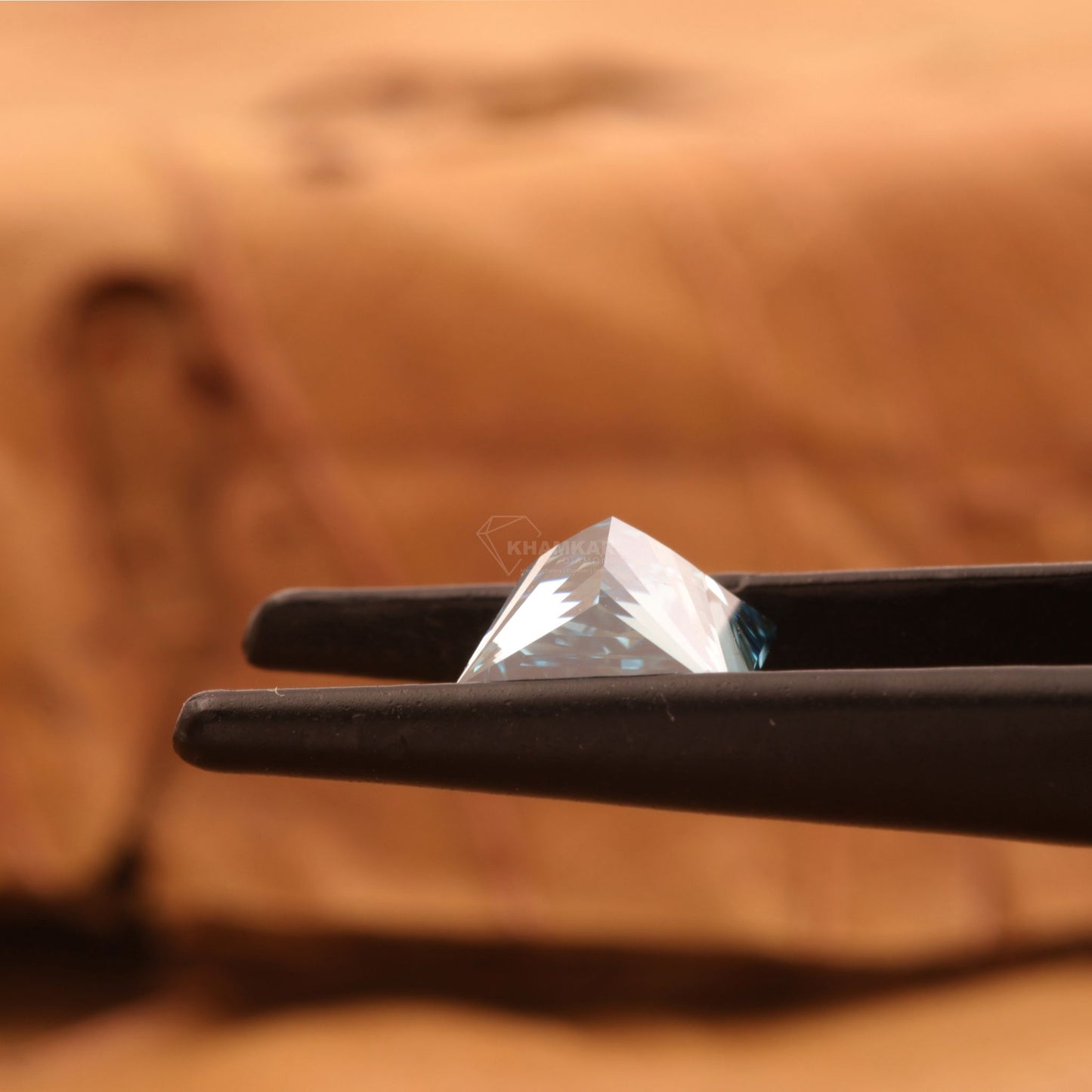 1CT Vivid Blue  Princess Cut  Lab Diamond | Loose Diamond