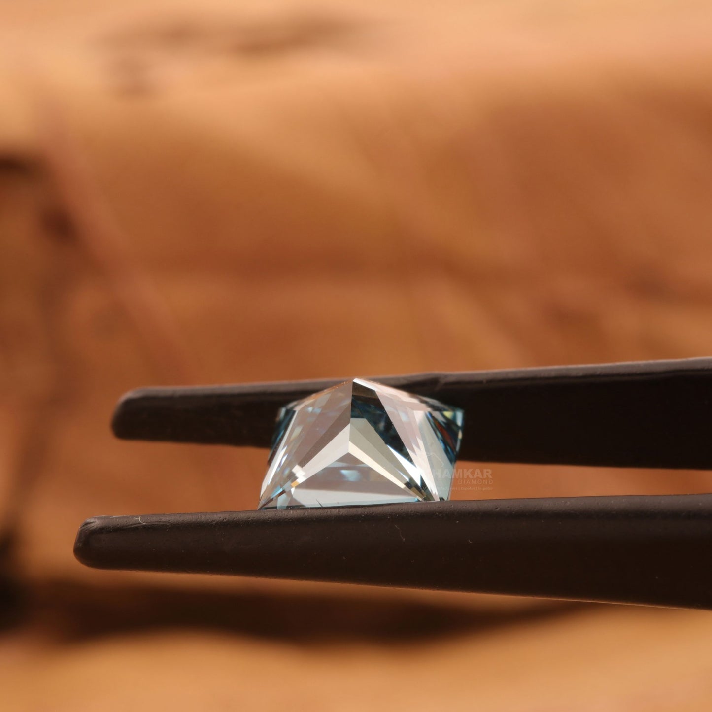 1CT Vivid Blue  Princess Cut  Lab Diamond | Loose Diamond