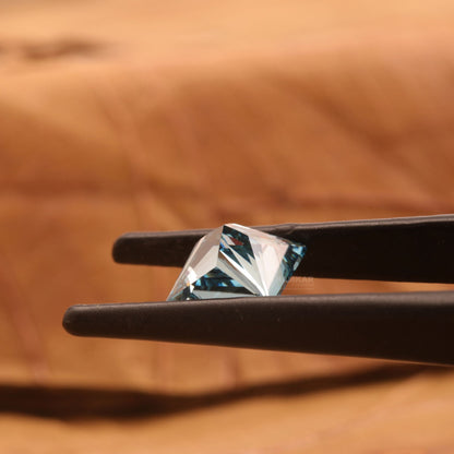 1CT Vivid Blue  Princess Cut  Lab Diamond | Loose Diamond