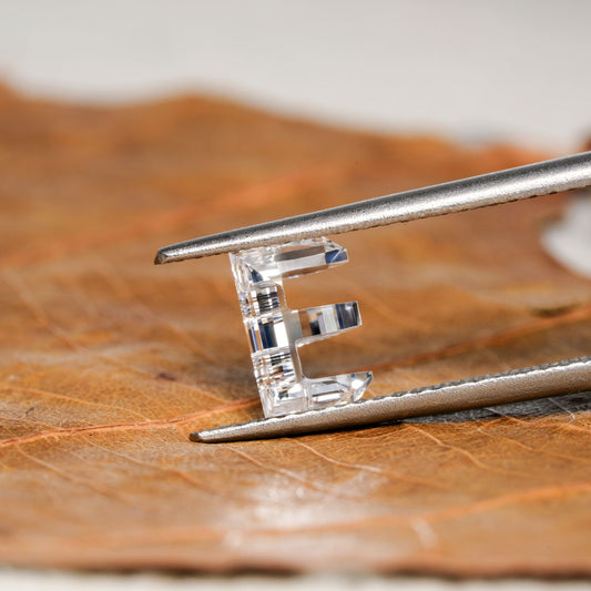 0.50CT E Initial Lab Grown Diamond Necklace for Women