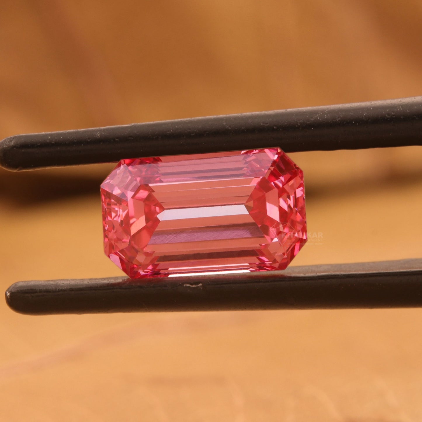 1 CT Emerald Vivid Pink Lab Diamond Loose Stone