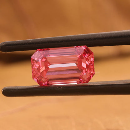 1 CT Emerald Vivid Pink Lab Diamond Loose Stone