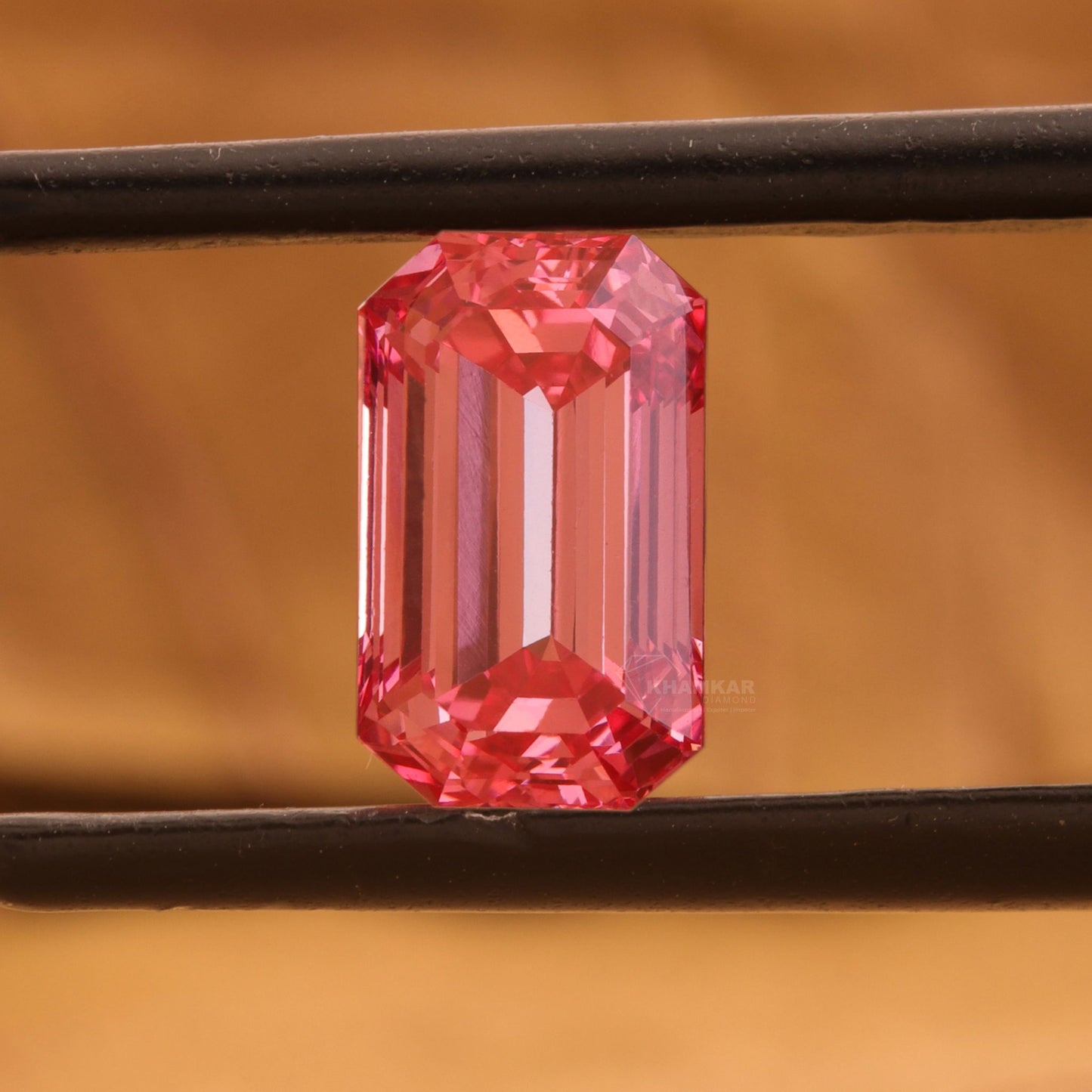 1 CT Emerald Vivid Pink Lab Diamond Loose Stone