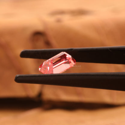 1 CT Emerald Vivid Pink Lab Diamond Loose Stone