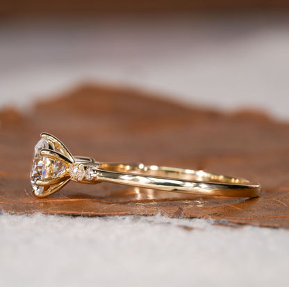 Round Lab Diamond Engagement Ring for Her