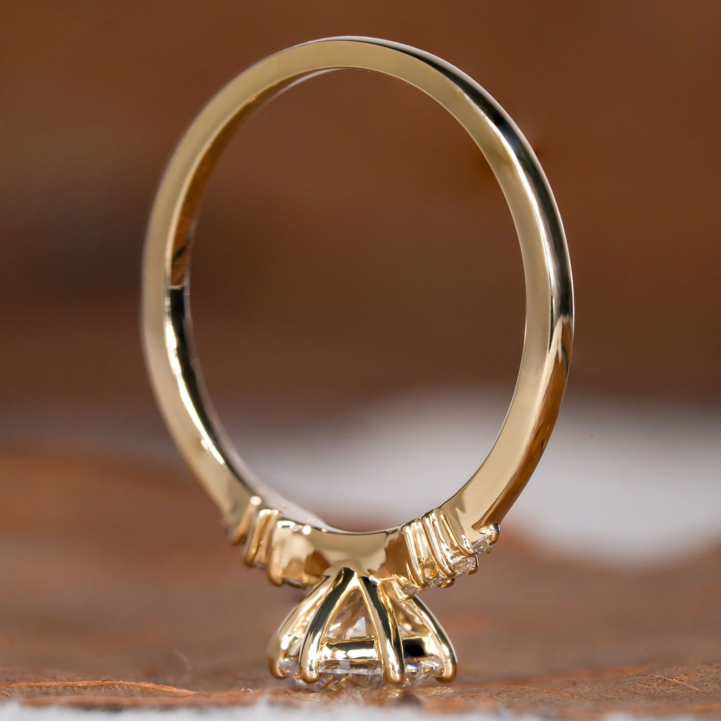 Round Lab Diamond Engagement Ring for Her