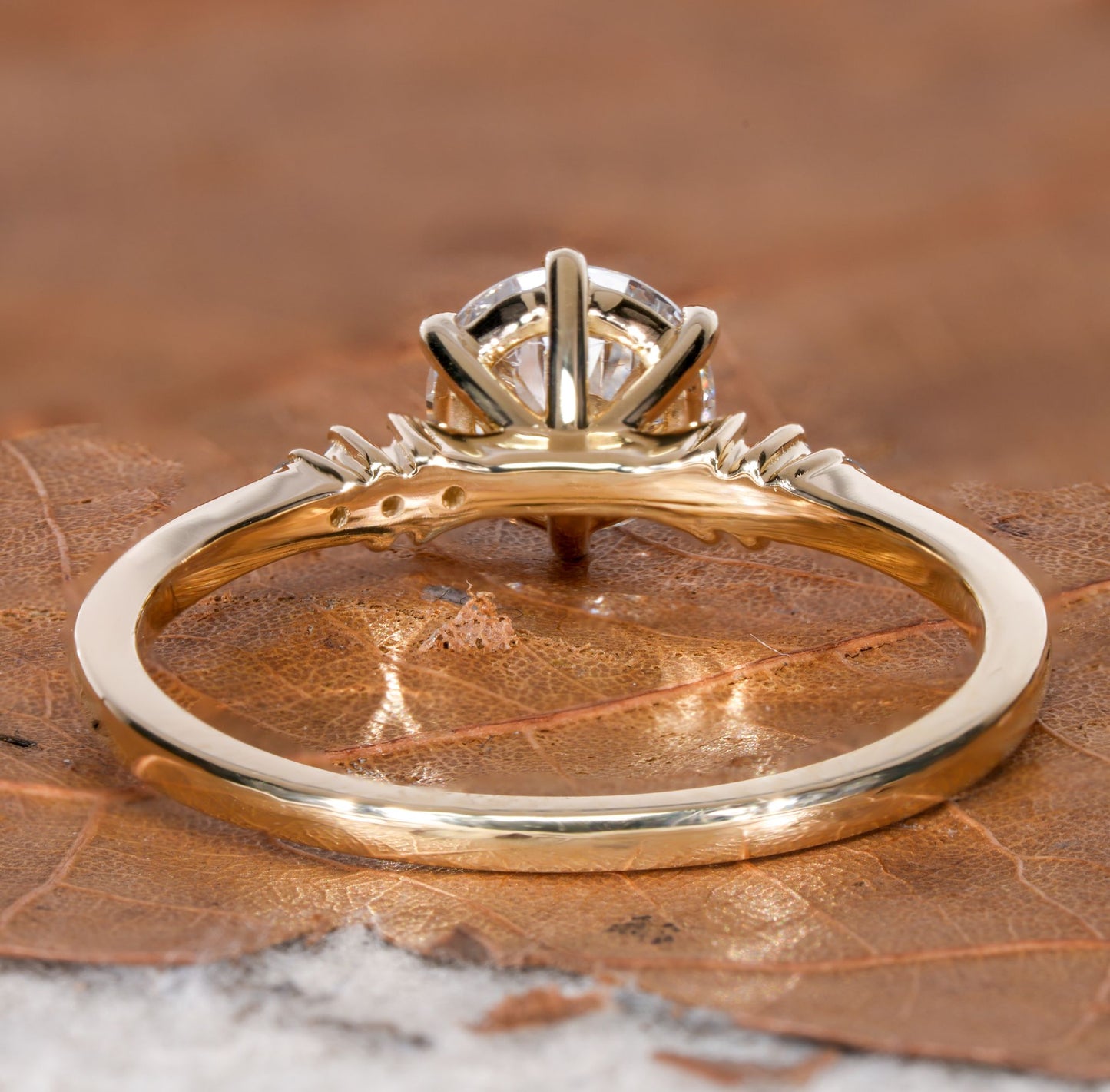 Round Lab Diamond Engagement Ring for Her