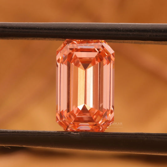 1CT Emerald Vivid Orange Lab Grown Diamond – Fancy CVD Stone