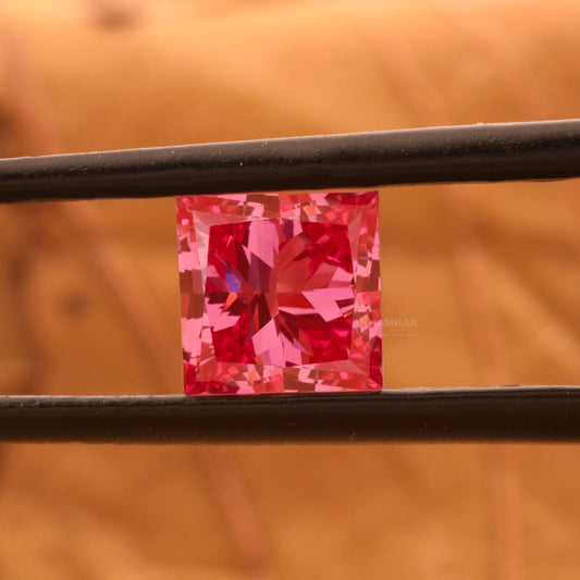 1CT Princess Vivid Pink Lab Diamond | Fancy CVD Loose Diamond for Ring