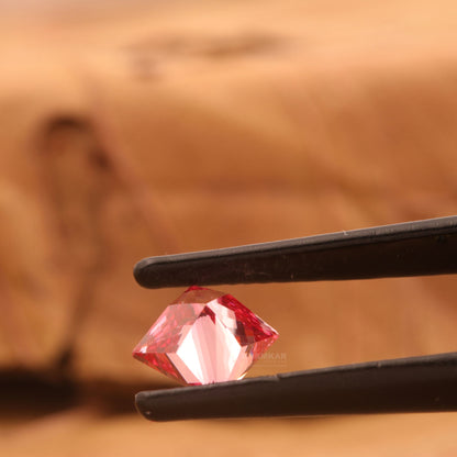 1CT Princess Vivid Pink Lab Diamond | Fancy CVD Loose Diamond for Ring