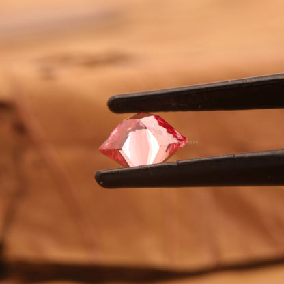 1CT Princess Vivid Pink Lab Diamond | Fancy CVD Loose Diamond for Ring