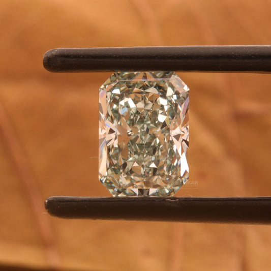 1 Ct Radiant Cut Green Lab Grown Diamond | Loose Diamond for Engagement Ring