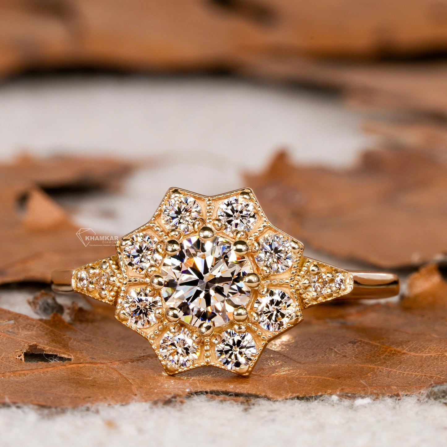 IGI Lab Grown Vintage Art Deco Diamond Ring – Engagement & Wedding Ring for Women